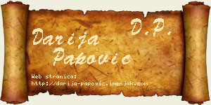 Darija Papović vizit kartica